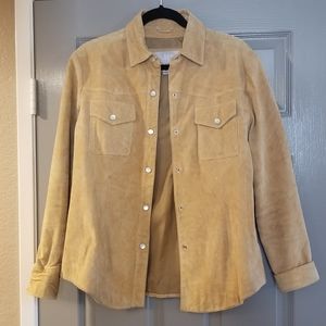 Wilson's Leather suede tan western shirt jacket